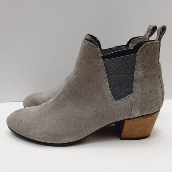 SUPERDRY Yasmin Ankle Boots Genuine Suede Leather Block Heel Grey Sz 9 - Picture 9 of 16